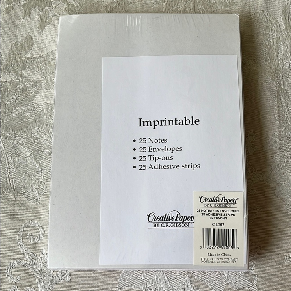 Pink and White Stationery Set with Umbrella Design by Creative Papers CR Gibson - Picture 2 of 5